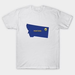 Montana Map Flag T-Shirt